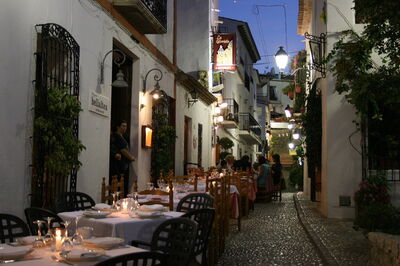 Una calle en Altea