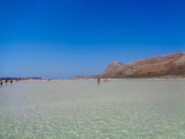 Aguas perfectas en la playa de Balos