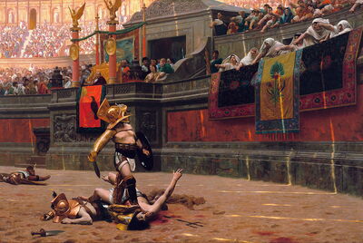 Escena de Gladiadores, de Jean Leon Gerome