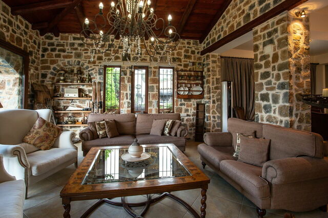 Villa Hersonissos, sala de estar