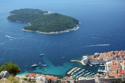 Vista sobre Dubrovnik y Lokrum