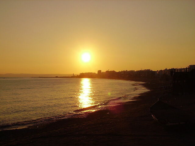 El mar al atardecer, Estepona