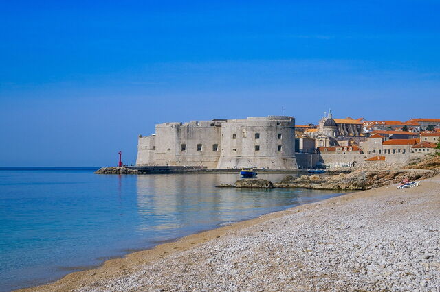 Una playa en Dubrovnik