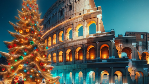 Representación artística de la Navidad en Roma