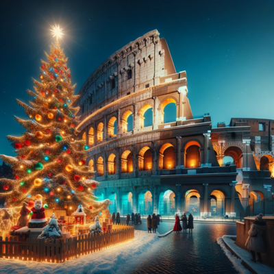 Representación artística de la Navidad en Roma