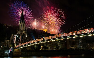 Fuegos artificiales en Lyon