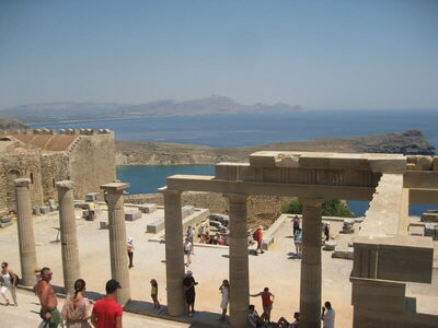 Vista desde la Acrópolis de Lindos