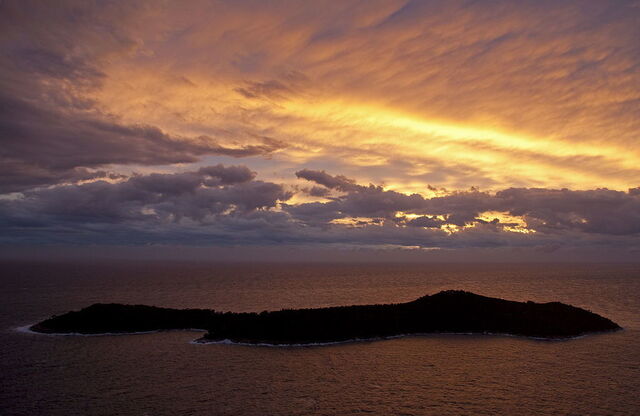 Lokrum, puesta de sol
