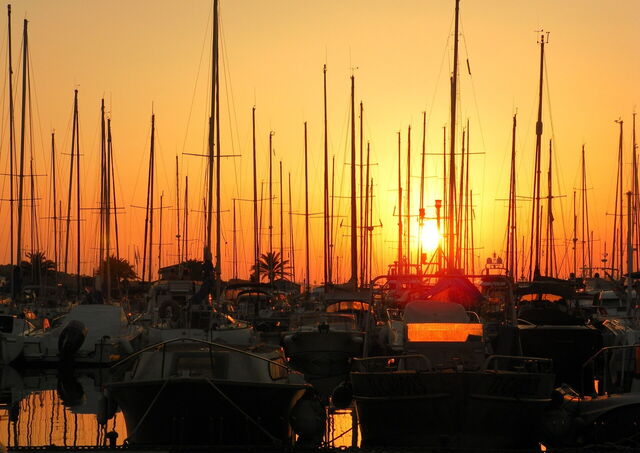 Barcos en el puerto de Porquerolles