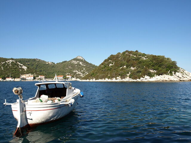Vista del mar en Lastovo