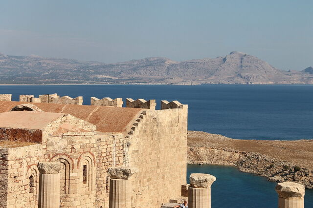 Vistas desde la Acrópolis de Lindos