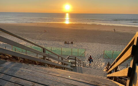 Mimizan 321: Cielo, Agua, Ecorregión, Ligero, Resplandor Crepuscular, Puesta De Sol, Playa, Madera, Amanecer, Luz De Sol