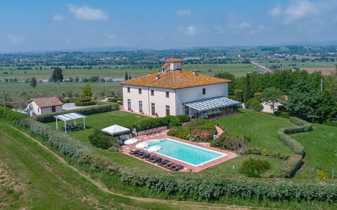 Villa Dei Michelangioli a Brolio: Propiedad, Inmuebles, El Terreno Del Lote, Edificio, Fotografía Aérea, Área Rural, Fotografía, Vista Panorámica, Bienes Raíces, Paisaje