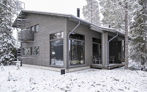 Rukanlilja: Madera, Casa, Casa, Cabaña, Vía Muerta, Invierno, Congelación, Nieve, Porche, Cuarto De Troncos