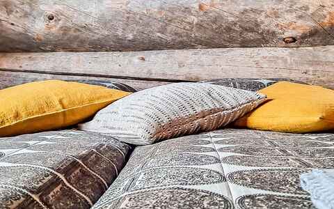 Riekonmella: Linos, Marrón, Habitación, Lecho, Sábana, Cama, Arrojar La Almohada, Funda Nordica, Almohada, Amortiguar
