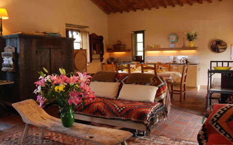 Compignano Barn: Habitación, Sala, Mueble, Propiedad, Diseño De Interiores, Edificio, Casa, Casa, Bienes Raíces, Sofá