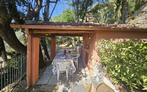 Collina Lagomare: Madera, Sombra, Cabaña, Jardín, Patio Interior, Hacienda, Yarda, Paisajismo, Manchas De Madera, Estructura Al Aire Libre
