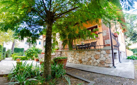 Villa Elisa: Propiedad, Casa, Edificio, Árbol, Bienes Raíces, Casa, Arquitectura, Paisaje, Planta, Habitación