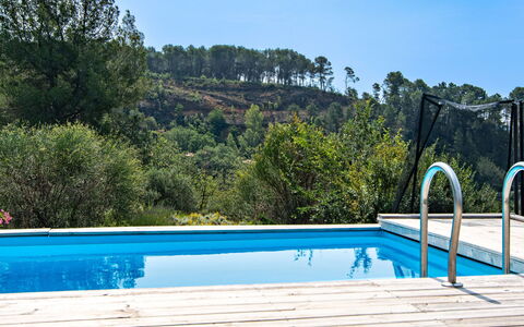 Les Oliviers: Agua, Cielo, Propiedad, Planta, Piscina, Azur, Madera, Árbol, Rectángulo, Sombra