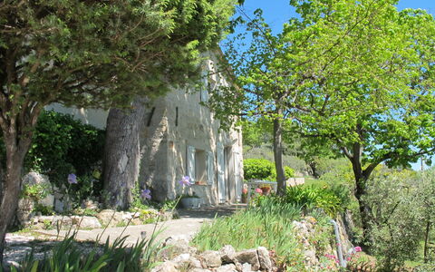 Le Cabanon: Vegetación, Arbusto, Primavera, Cabaña, Jardín, Sombra, Patio Interior, Yarda, Silla