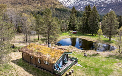 Fjellro: Paisaje Natural, Paisaje, Casa, Cabaña, Tierras Altas, Área Rural, \Choza, Cordillera, Valle, Hill Station