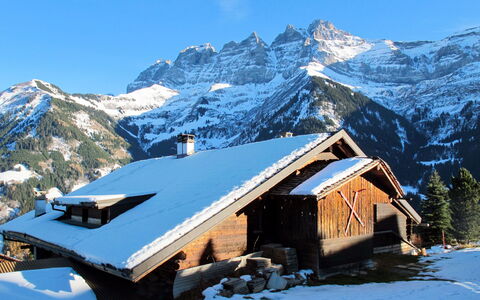Champery 602: Nieve, Montaña, Cielo, Edificio, Naturaleza, Casa, Pendiente, Paisaje Natural, Árbol, Congelación