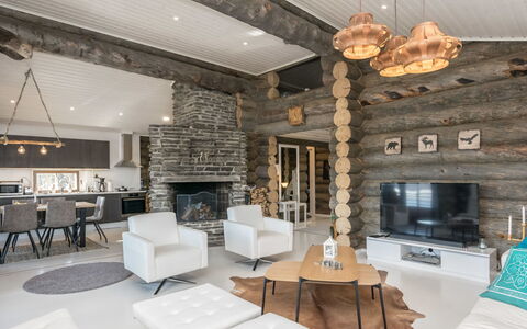 Villa Moose: Diseño De Interiores, Madera, Techo, Piso, Casa, Mueble, Sala, Encendiendo, Suelo, Lámpara