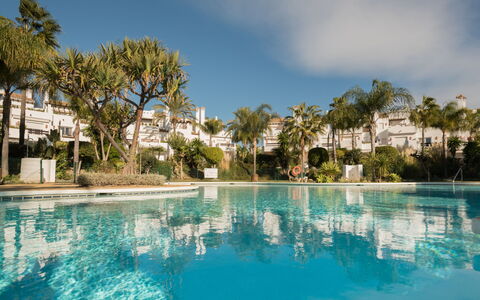 Perla Blanca: Agua, Cielo, Planta, Nube, Propiedad, Edificio, Piscina, Árbol, Paisaje Natural, Casa