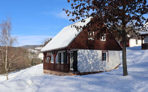 Holiday Hill 28: Cielo, Edificio, Nieve, Nube, Árbol, Casa, Rama, Pendiente, Madera, Ventana