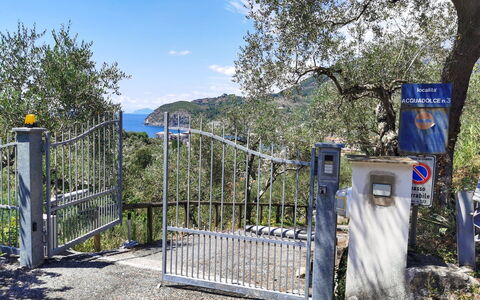 Il Frantoio Del Mesco - Levanto: Árbol, Portón, Hierro, El Maletero, Metal, Cerca, Inicio De Esgrima, Estructura Lugares Distintos A Edificios, Cercado Eslabonado, Firmar