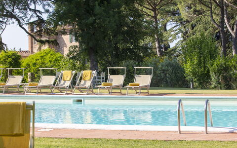 Villa Asciolo: Piscina, Mueble Para Exteriores, Sunlounger, Recurso, Material Compuesto, Sombra, Rectángulo, Sillón, Centro De Ocio