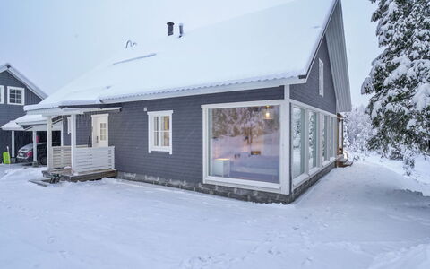 Iso-Karpalo B: Madera, Casa, Casa, Techo, Vía Muerta, Cabaña, Invierno, Nieve, Congelación, Pendiente