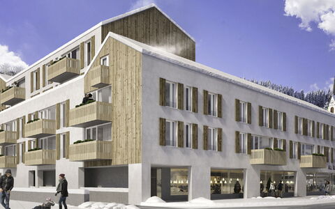 Typ 2 All Suite Innallfi 6P: Nube, Cielo, Edificio, Propiedad, Diseño Urbano, Nieve, Fachada, Edificio Comercial, Bienes Raíces, Ventana