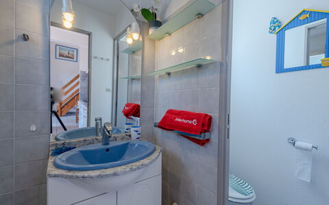 Saint Cyprien 560: Espejo, Grifo, Propiedad, Arreglo De Tubería, Lavabo, Edificio, Azur, Diseño De Interiores, Casa, Baño