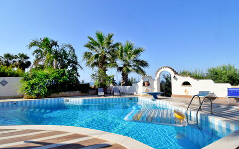 Le Palme: Agua, Cielo, Propiedad, Piscina, Azur, Planta, Árbol, Sombra, Mueble Para Exteriores, Ocio