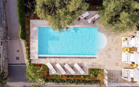 Villa Mimosa - Diano Marina: Planta, Edificio, Agua, Azur, Rectángulo, Diseño Urbano, Condominio, Barrio, Sombra, Árbol