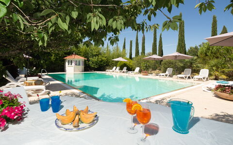 Villa Lorenzana: Agua, Planta, Propiedad, Mueble, Piscina, Azur, Naturaleza, Vajilla, Silla, Árbol