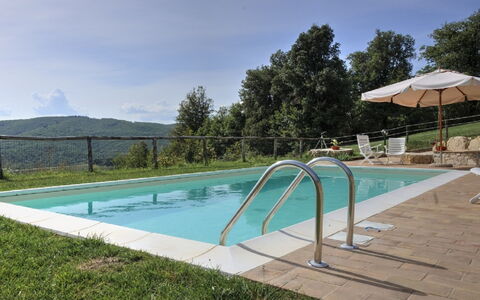 Villa Di Gaiole: Agua, Planta, Cielo, Piscina, Sombra, Árbol, Mueble Para Exteriores, Rectángulo, Casa, Edificio