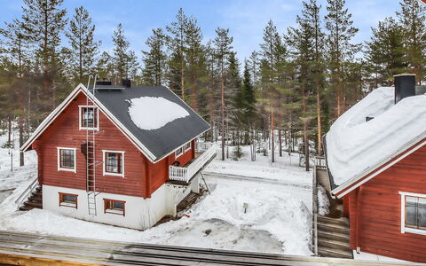 Alppikylä 4A: Madera, Vía Muerta, Cabaña, Casa, Casa, Tablón, Edificios Del Jardín, Cuarto De Troncos, Madera Dura, Porche