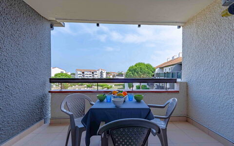 Le Barcarès 966: Departamento, Balcón