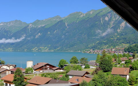 Brienz Sunset: Agua, Cielo, Los Recursos Hídricos, Tiempo De Día, Montaña, Azur, Tierras Altas, Edificio, Vegetación, Lago