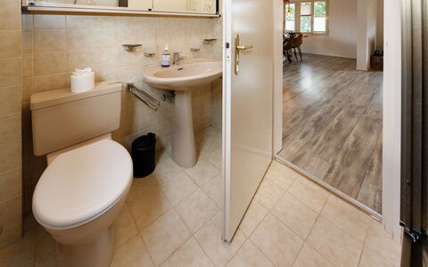 Chalet Dori: Piso, Arreglo De Tubería, Lavabo Del Baño, Pared, Suelo, Diseño De Interiores, Madera, Baño, Lavabo, Baño