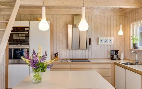 Ger - 200M from the Sea: Diseño De Interiores, Cocina, Piso, Mostrador, Lámpara, Mueble, Madera, Suelo, Suelos De Madera, Techo