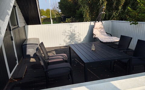 Rieke - 300M from the Sea: Mueble Para Exteriores, Mueble, Mesa Al Aire Libre, Silla, Cubierta, Sombra, Madera Dura, Patio, Manchas De Madera, Estructura Al Aire Libre