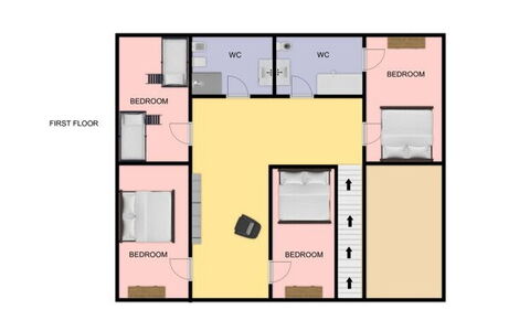 Casa Bellavista: Habitación, Diseño, Cama