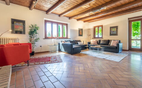 Casa Bellavista: Mueble, Planta De Casa, Sofá, Ventana, Sala, Diseño De Interiores, Piso, Suelo, Madera, Salón