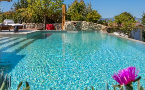 Casa Vacanze Paradiso: Agua, Flor, Planta, Cielo, Piscina, Azur, Naturaleza, Árbol, Paisaje Natural, Cuerpo De Agua