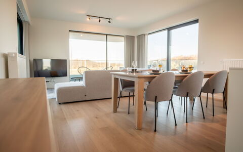 One with Terrace and Dune View: Mueble, Silla, Mesa, Ventana, Madera, Edificio, Diseño De Interiores, Piso, Suelo