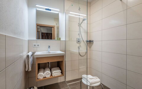 Viehhofen 100: Espejo, Lavabo, Grifo, Arreglo De Tubería, Baño, Lavabo Del Baño, Diseño De Interiores, Alcachofa De La Ducha, Suelo, Piso