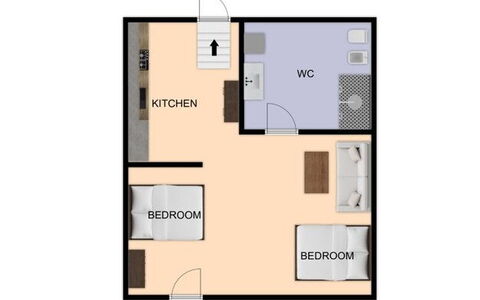 Podere Elsa: Habitación, Cama, Lecho